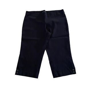 Zac Rachel Capri Pants 18w Cropped Black Pull on Plus Size